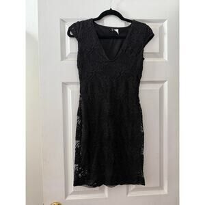 Little Black Lace Dress By Divided Size 4